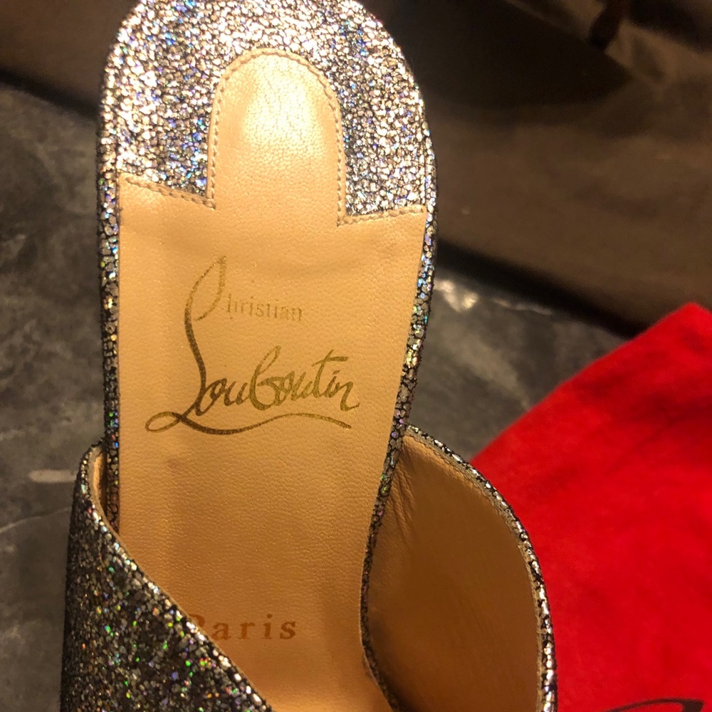 Christian Louboutin glitter sparkly heel shoes - Picture 3 of 8